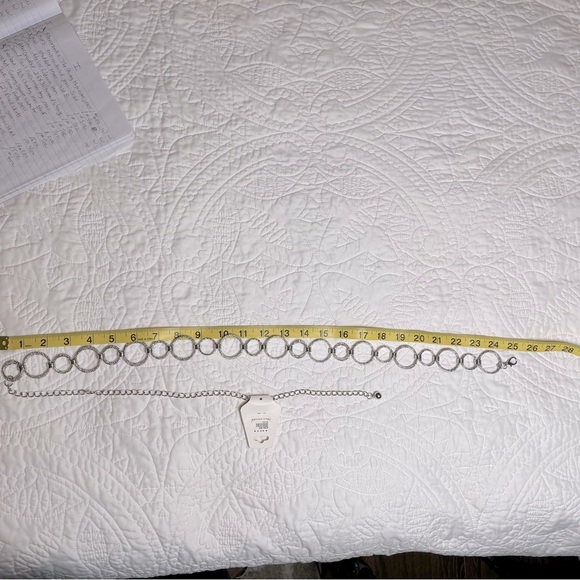 New Silver Circle Link Belt One Size Adjustable 
Y2K Bohemian Boho - Picture 9 of 10